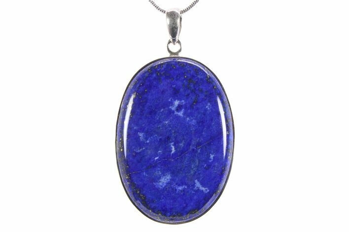 Polished Lapis Lazuli Pendant (Necklace) - Sterling Silver #382903